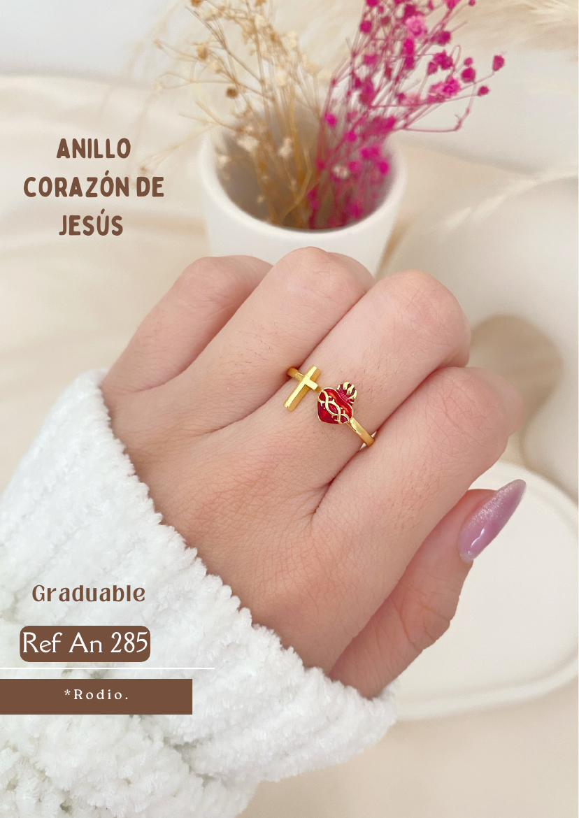 Anillo corazón de Jesús