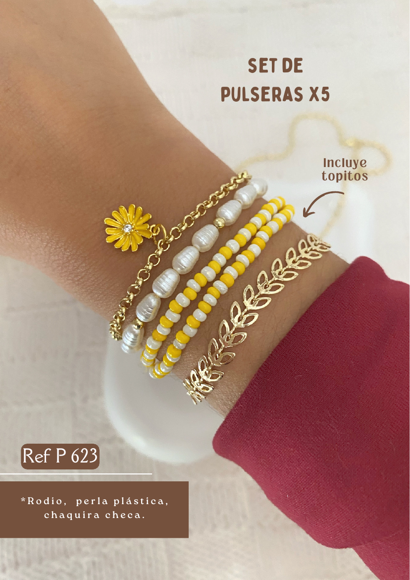 Set de pulseras x5
