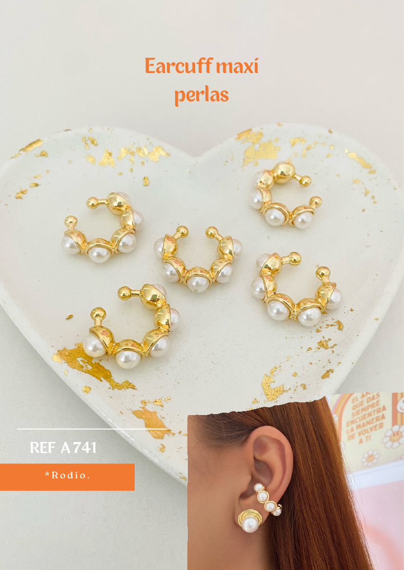 Earcuff maxi perlas