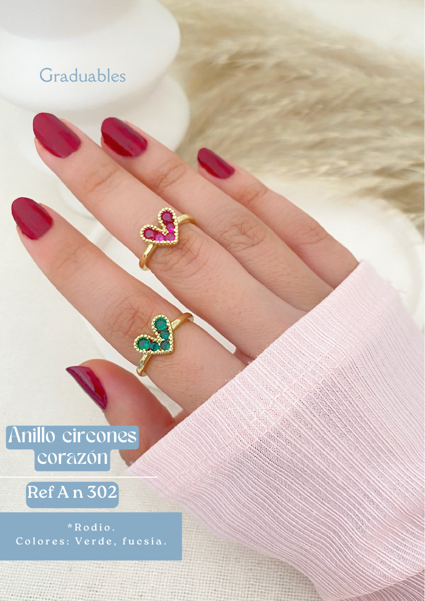 Anillo circones corazón