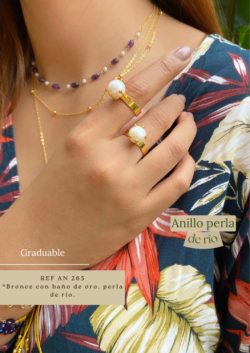 Anillo perla río