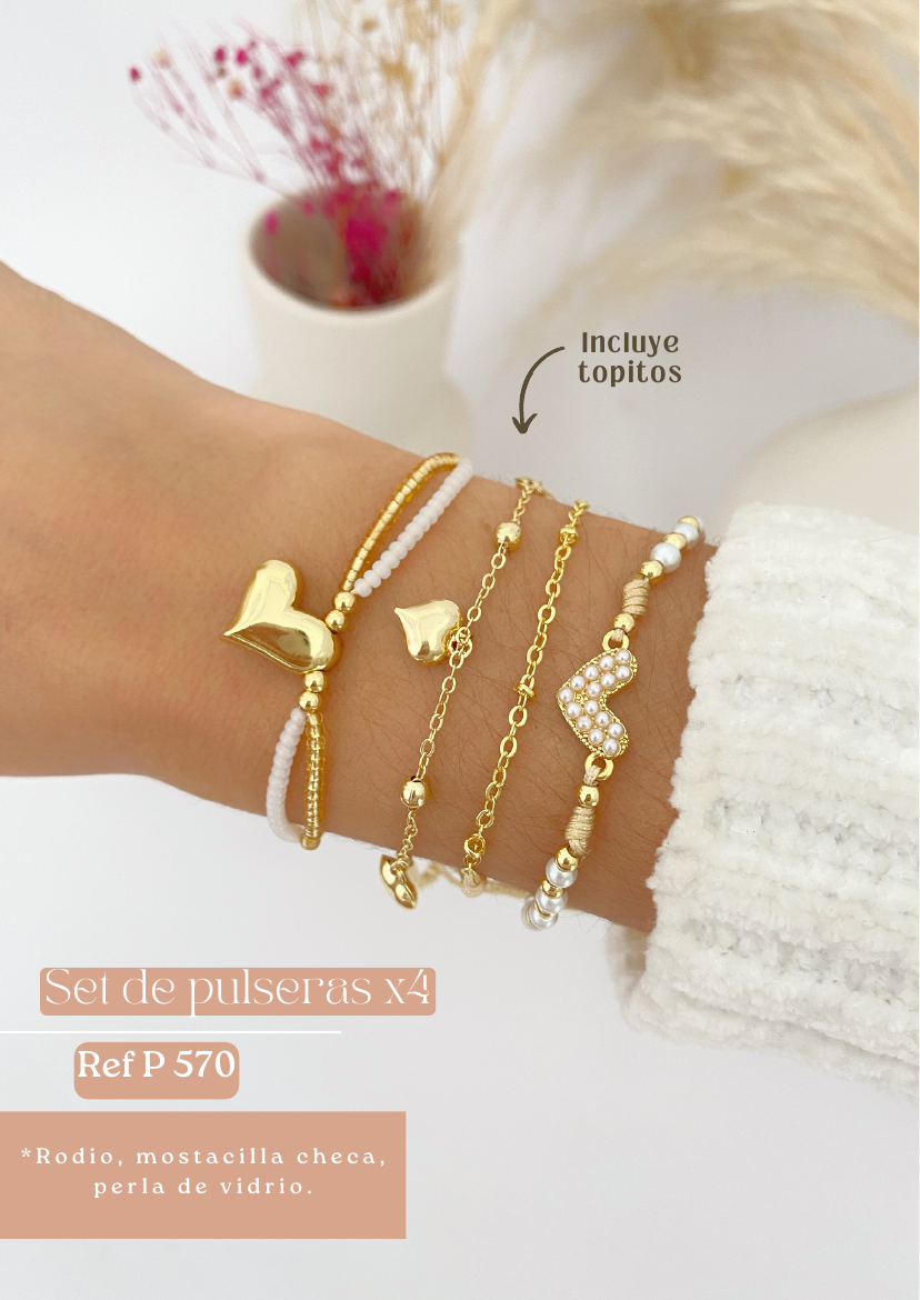 Set de pulseras x4