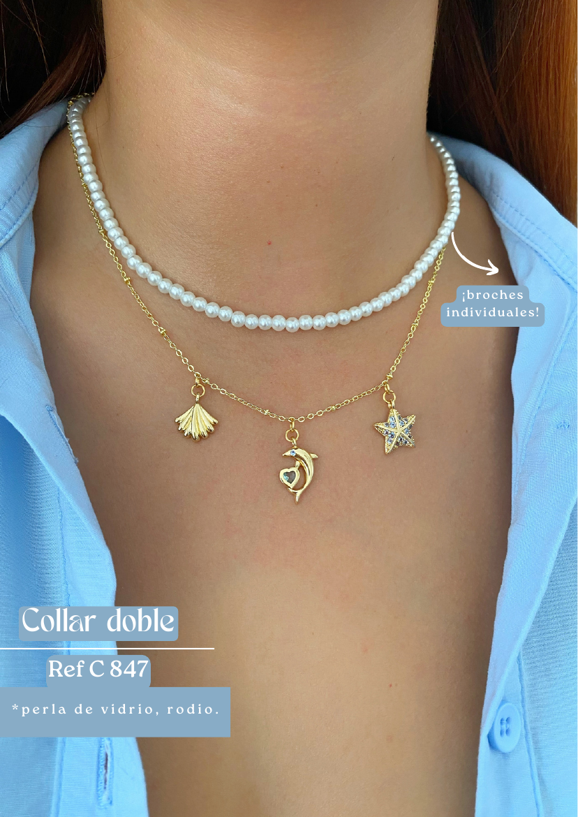 Collar doble (Perla)