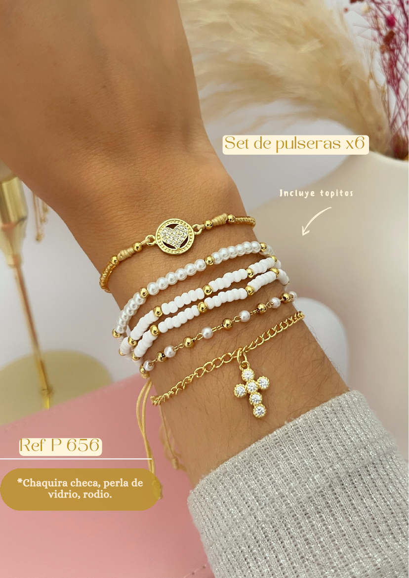 Set de pulseras x6